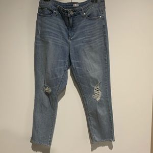 Lc Lauren Conrad distressed cropped jeans
